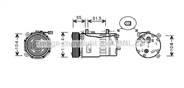Компрессор кондиционера AVA QUALITY COOLING AIAK003
