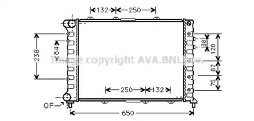 Радиатор охлаждения двигателя AVA QUALITY COOLING ALA2038