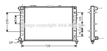 Радиатор охлаждения двигателя AVA QUALITY COOLING ALA2079