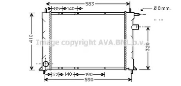Радиатор охлаждения двигателя AVA QUALITY COOLING AU2111