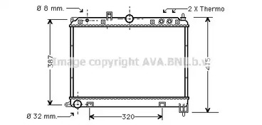 Радиатор охлаждения двигателя AVA QUALITY COOLING AU2118