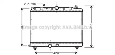 Радиатор охлаждения двигателя AVA QUALITY COOLING AU2121