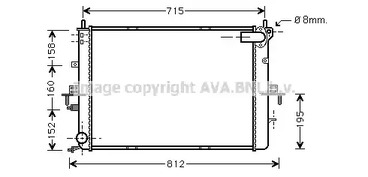 Радиатор охлаждения двигателя AVA QUALITY COOLING AU2152