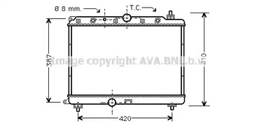 Радиатор охлаждения двигателя AVA QUALITY COOLING AU2153