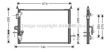 Конденсатор кондиционера AVA QUALITY COOLING AU5143
