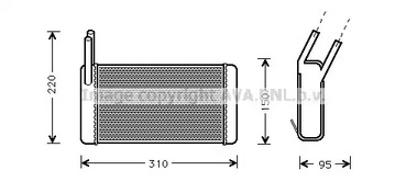 Теплообменник отопление салона AVA QUALITY COOLING AU6131