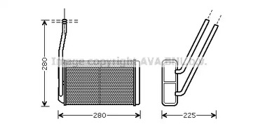 Теплообменник отопление салона AVA QUALITY COOLING AU6177