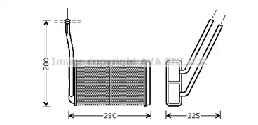 Теплообменник отопления салона AVA QUALITY COOLING AU6195