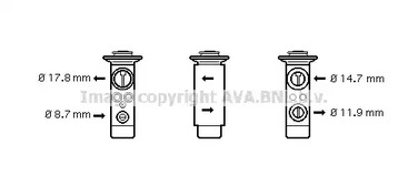 Расширительный клапан кондиционера AVA QUALITY COOLING BW1361