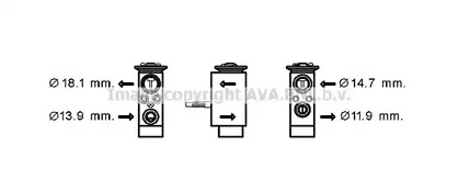 Расширительный клапан кондиционера AVA QUALITY COOLING BW1432