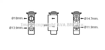 Расширительный клапан кондиционера AVA QUALITY COOLING BW1441