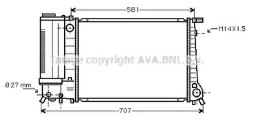 Радиатор охлаждения двигателя AVA QUALITY COOLING BW2090