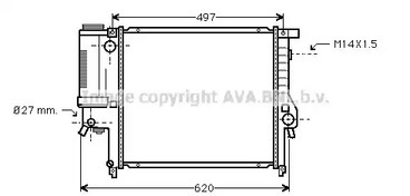 Радиатор охлаждения двигателя AVA QUALITY COOLING BW2124