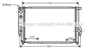 Радиатор охлаждения двигателя AVA QUALITY COOLING BW2134