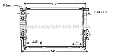 Радиатор охлаждение двигателя AVA QUALITY COOLING BW2145