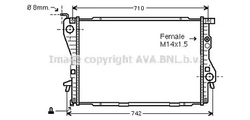 Радиатор охлаждения двигателя AVA QUALITY COOLING BW2202