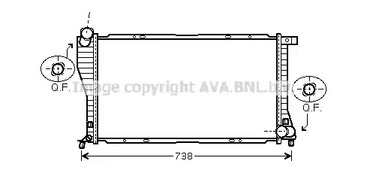 Радиатор охлаждения двигателя AVA QUALITY COOLING BW2234