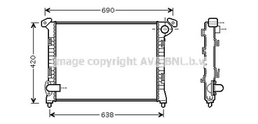 Радиатор охлаждения AVA QUALITY COOLING BW2286