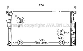 Радиатор системы охлаждения AVA QUALITY COOLING BW2447