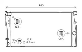 Радиатор охлаждения двигателя AVA QUALITY COOLING BW2549