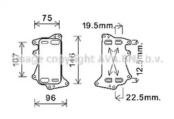 Масляный радиатор коробки акпп AVA QUALITY COOLING BW3556
