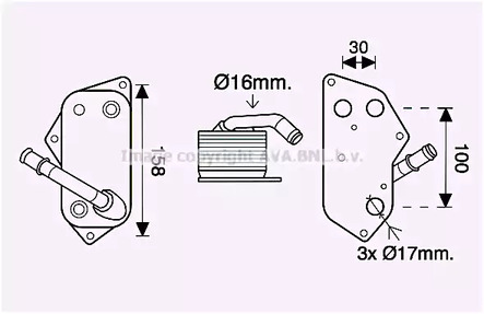 Масляный радиатор AVA QUALITY COOLING BW3558