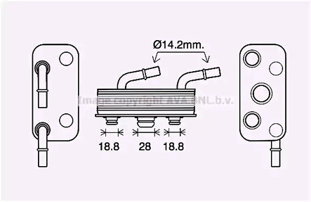 Масляный радиатор коробки акпп AVA QUALITY COOLING BW3559