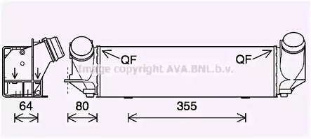 Интеркулер AVA QUALITY COOLING BW4562