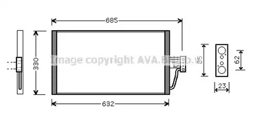 Конденсатор кондиционера AVA QUALITY COOLING BW5254