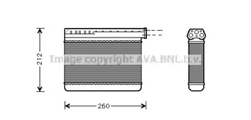 Теплообменник отопления салона AVA QUALITY COOLING BW6166