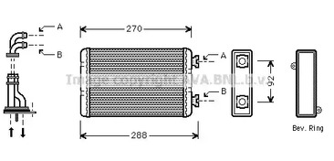 Теплообменник отопление салона AVA QUALITY COOLING BW6173