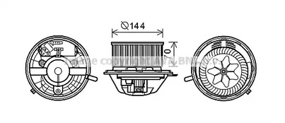 Вентилятор салона AVA QUALITY COOLING BW8454