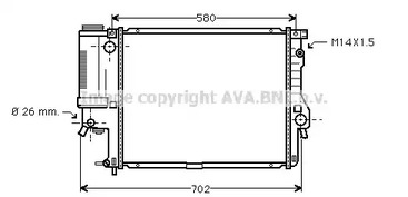 Радиатор охлаждения двигателя AVA QUALITY COOLING BWA2186