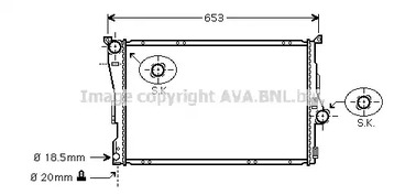 Радиатор охлаждения двигателя AVA QUALITY COOLING BWA2205