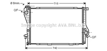 Радиатор охлаждения двигателя AVA QUALITY COOLING BWA2233