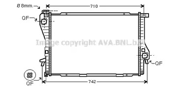 Радиатор охлаждения двс AVA QUALITY COOLING BWA2300