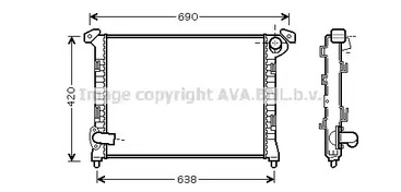 Радиатор охлаждение двигателя AVA QUALITY COOLING BWA2314