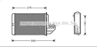 Теплообменник отопления салона AVA QUALITY COOLING BWA6172