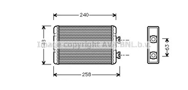 Теплообменник отопление салона AVA QUALITY COOLING BWA6210