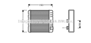 Теплообменник отопление салона AVA QUALITY COOLING BWA6211