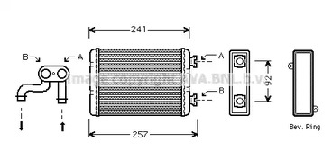 Теплообменник отопление салона AVA QUALITY COOLING BWA6257