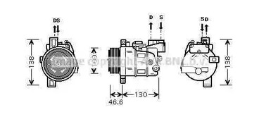 Компрессор кондиционера AVA QUALITY COOLING BWAK319