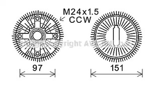 Сцепление вентилятора радиатора AVA QUALITY COOLING BWC392