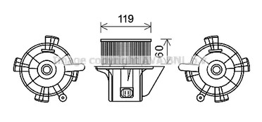 Вентилятор салона AVA QUALITY COOLING CN8299