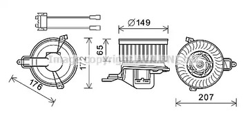 Вентилятор отопителя AVA QUALITY COOLING CN8511