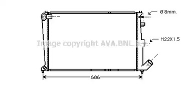 Радиатор системы охлаждения AVA QUALITY COOLING CNA2066