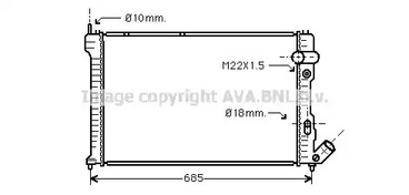 Радиатор охлаждения двигателя AVA QUALITY COOLING CNA2071