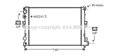 Радиатор охлаждения двигателя AVA QUALITY COOLING CNA2079