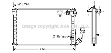 Радиатор охлаждения двигателя AVA QUALITY COOLING CNA2102