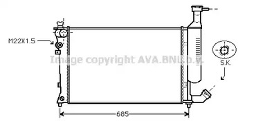 Радиатор охлаждения двигателя AVA QUALITY COOLING CNA2168